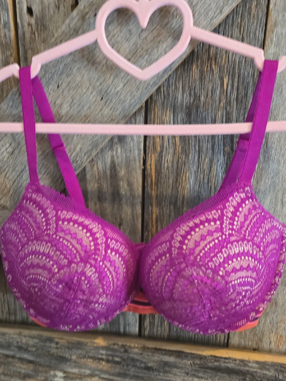 Victoria's Secret Very Sexy Push-Up Purple Lace Underwire Bra